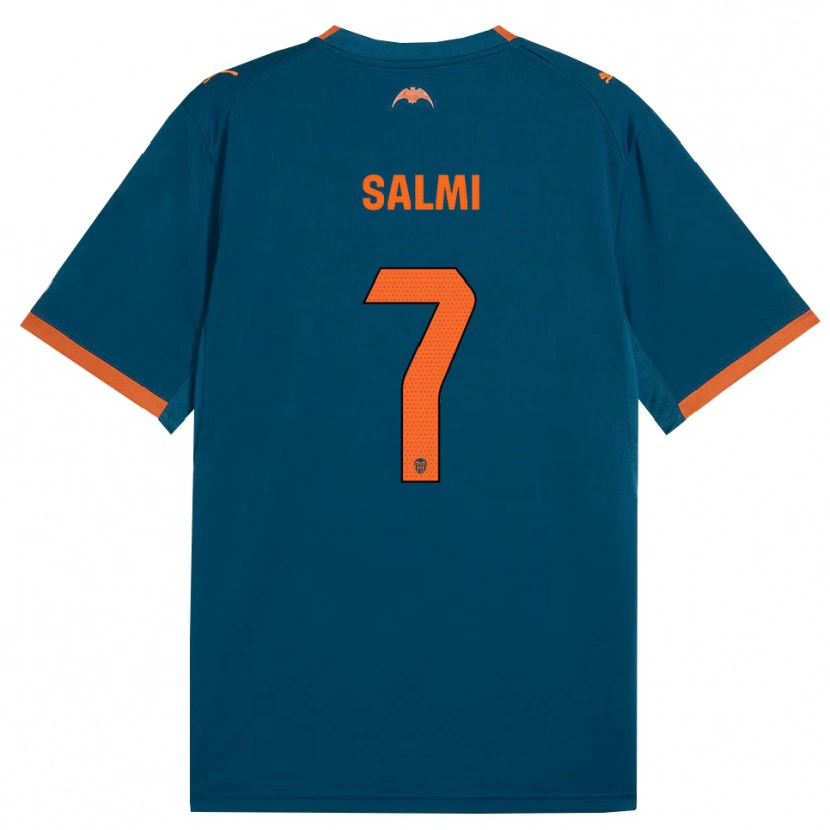 Danxen Mulher Camisola Iina Salmi #7 Azul Aço Laranja Alternativa 2026/27 Camisa Brasil
