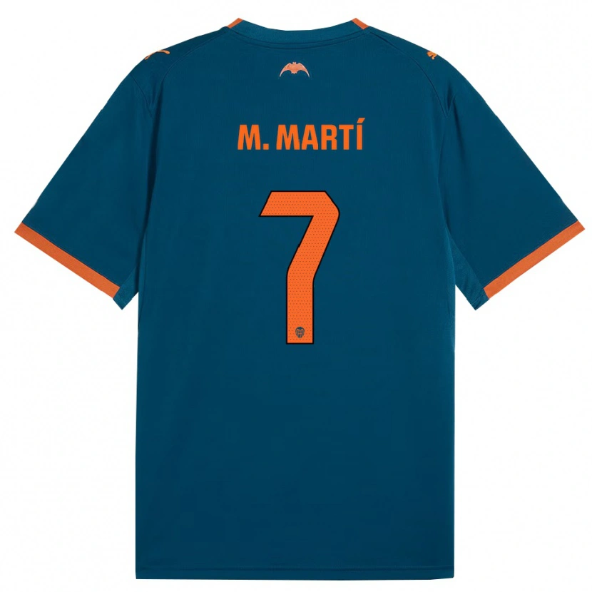 Danxen Mulher Camisola Marina Martí #7 Azul Aço Laranja Alternativa 2026/27 Camisa Brasil