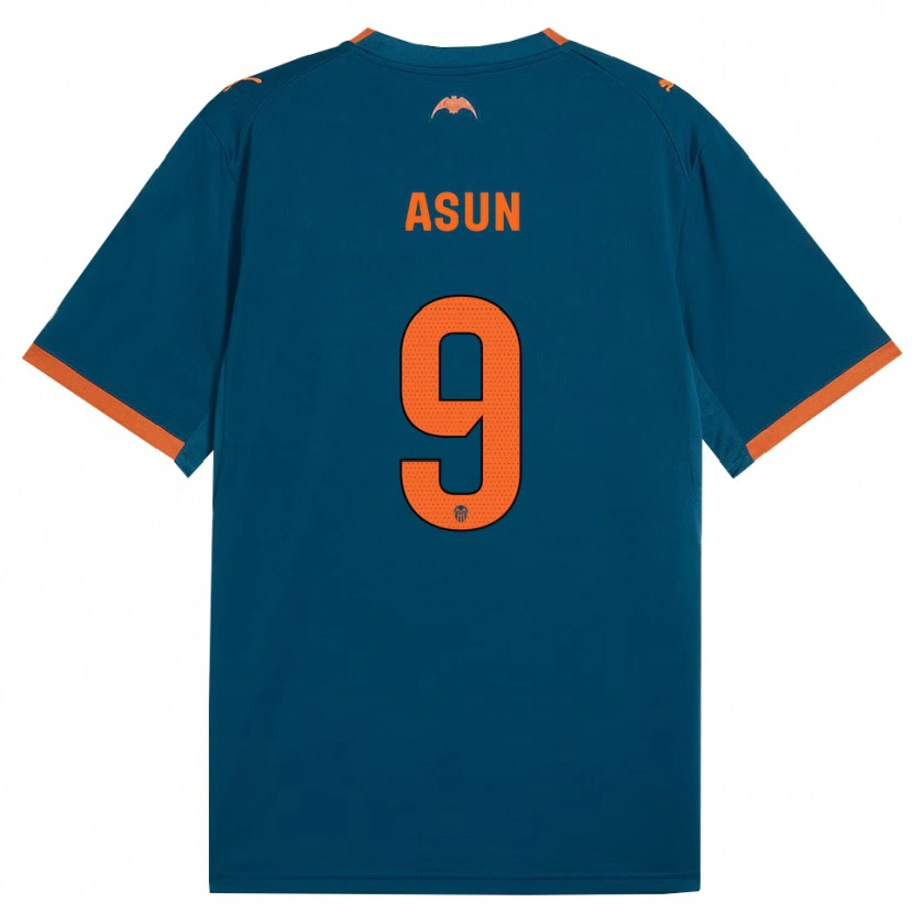Danxen Mulher Camisola Asun #9 Azul Aço Laranja Alternativa 2026/27 Camisa Brasil