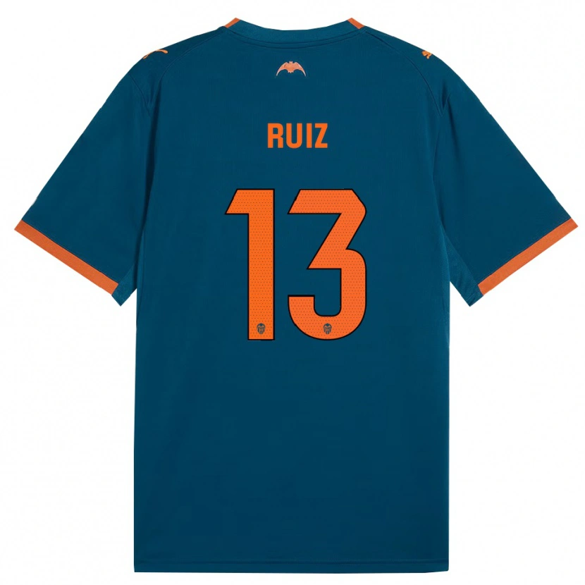 Danxen Mulher Camisola Nil Ruiz #13 Azul Aço Laranja Alternativa 2026/27 Camisa Brasil