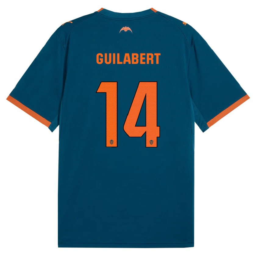 Danxen Mulher Camisola Mario Guilabert #14 Azul Aço Laranja Alternativa 2026/27 Camisa Brasil