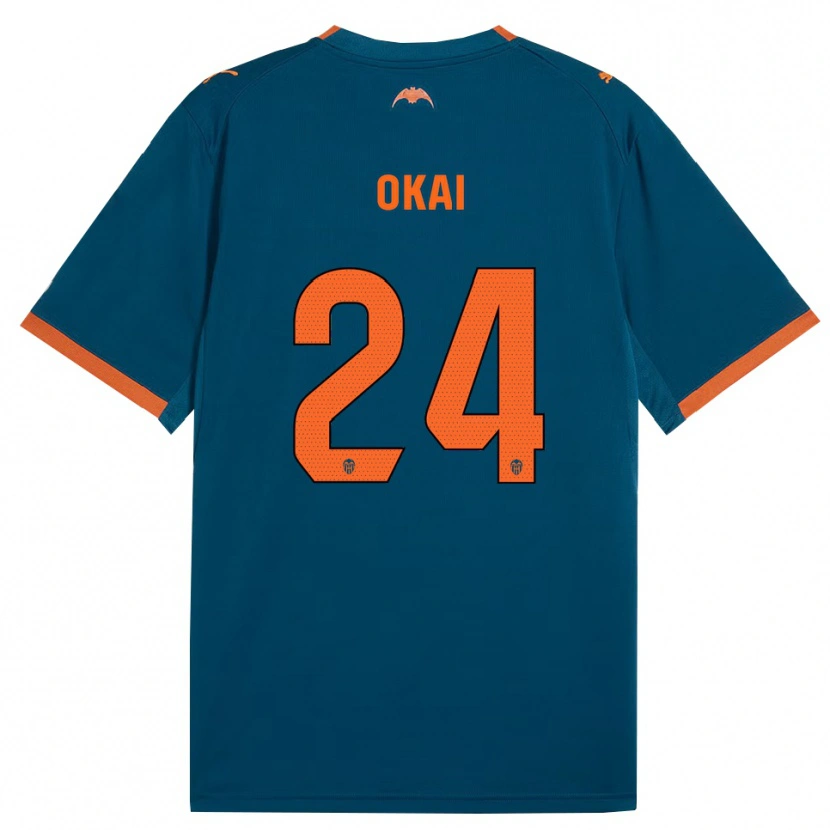 Danxen Mulher Camisola Leslie Okai #24 Azul Aço Laranja Alternativa 2026/27 Camisa Brasil