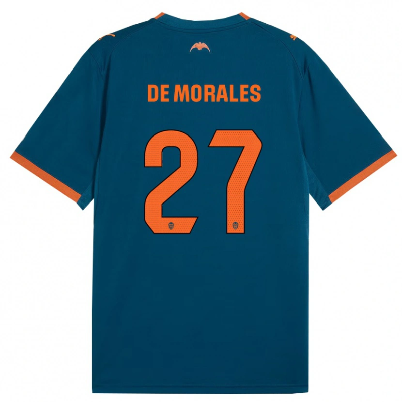 Danxen Mulher Camisola Rubén Muñoz De Morales #27 Azul Aço Laranja Alternativa 2026/27 Camisa Brasil