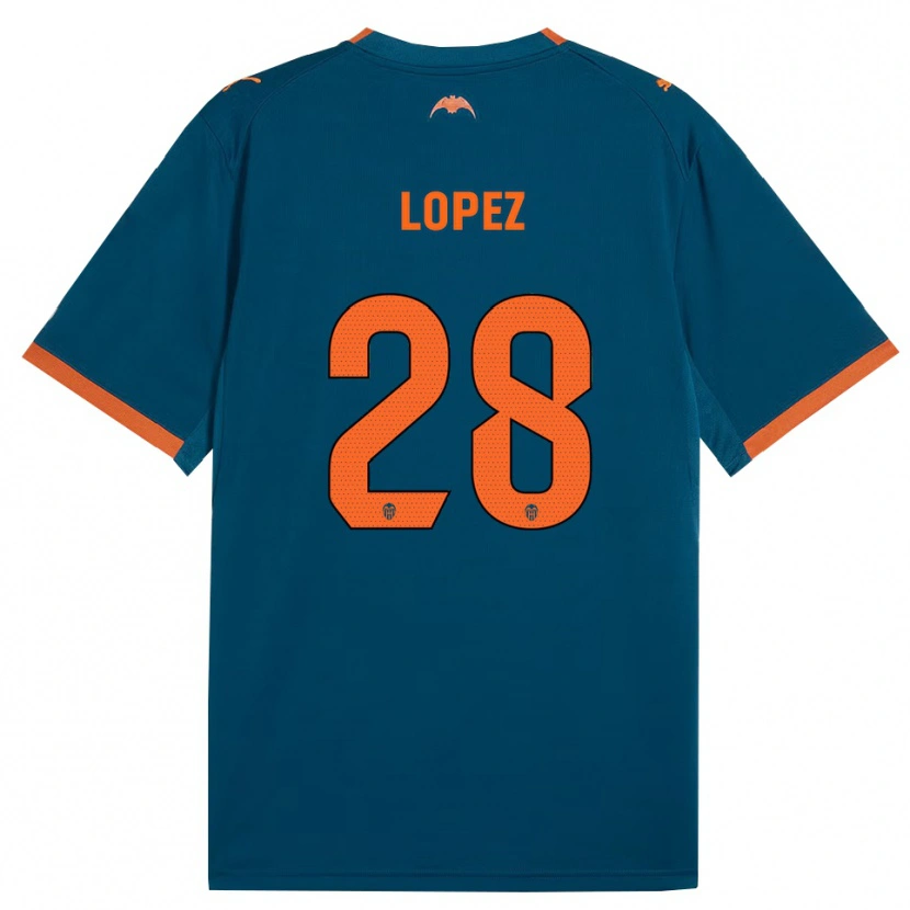 Danxen Mulher Camisola Saray Lopez #28 Azul Aço Laranja Alternativa 2026/27 Camisa Brasil
