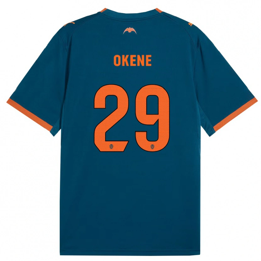 Danxen Mulher Camisola Andrea Okene #29 Azul Aço Laranja Alternativa 2026/27 Camisa Brasil