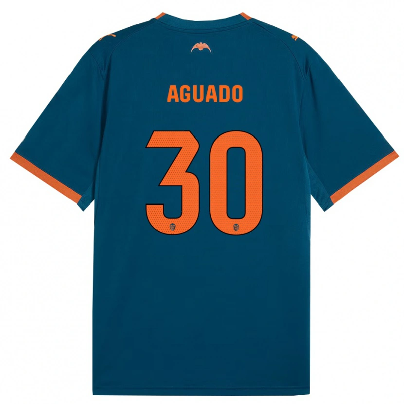 Danxen Mulher Camisola Julia Aguado #30 Azul Aço Laranja Alternativa 2026/27 Camisa Brasil