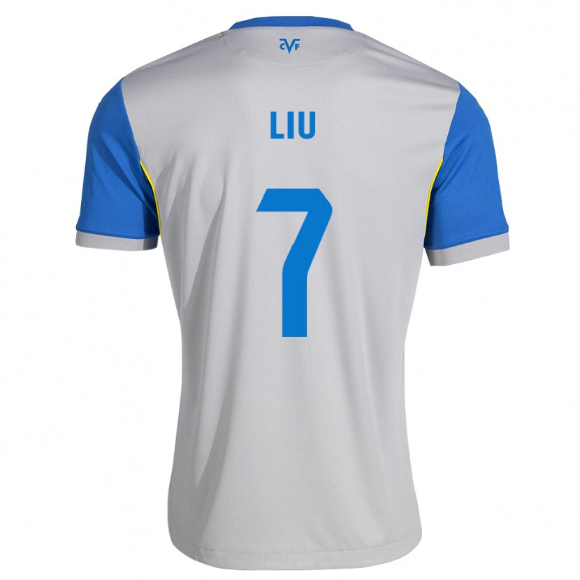 Danxen Mulher Camisola Kaiyuan Liu #7 Azul Dodger Cinza Alternativa 2026/27 Camisa Brasil