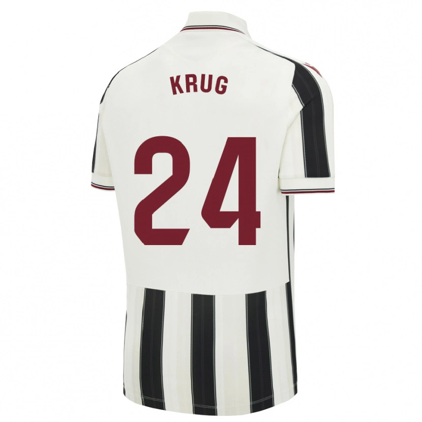 Danxen Mulher Camisola Martín Krug #24 Preto Branco Vermelho Alternativa 2026/27 Camisa Brasil