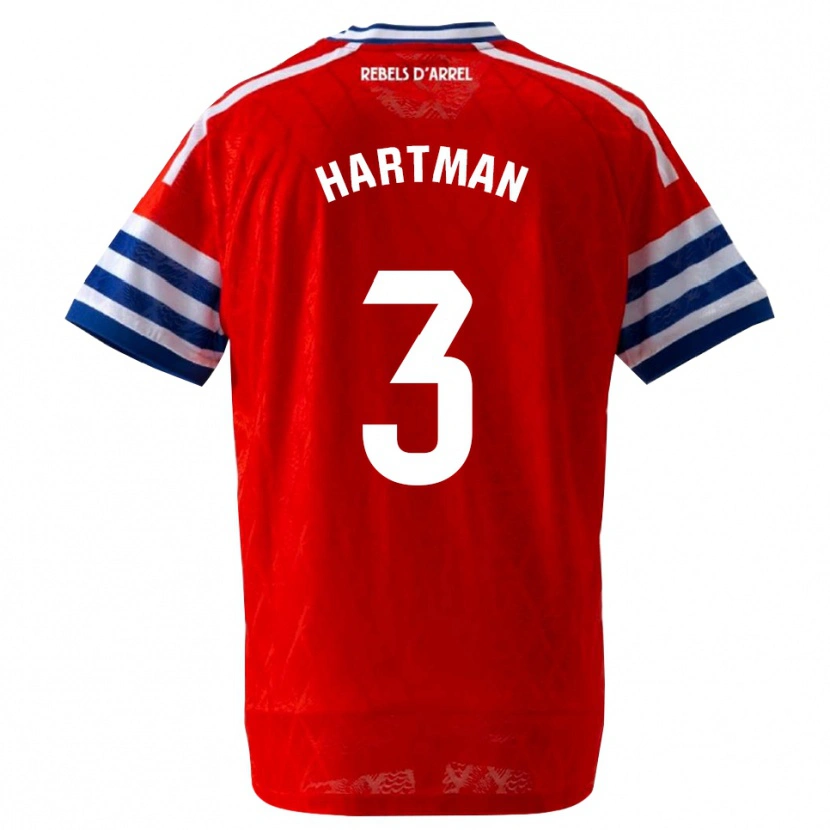Danxen Mulher Camisola Quilindschy Hartman #3 Azul Real Vermelho Alternativa 2026/27 Camisa Brasil