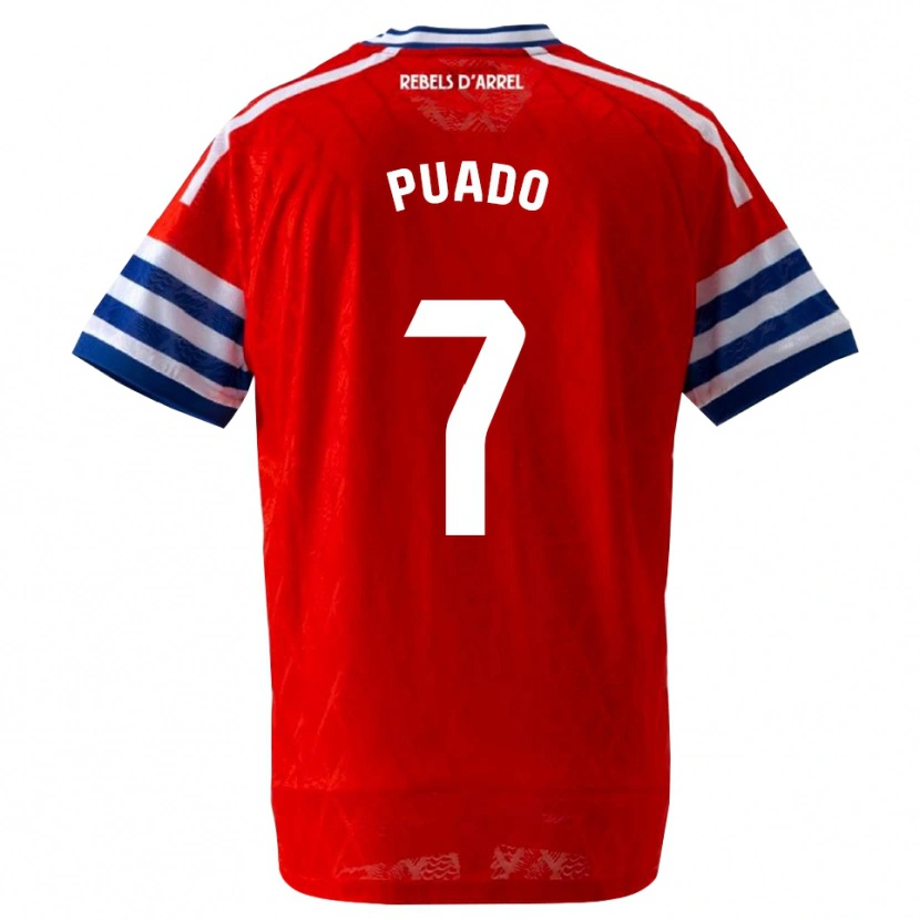Danxen Mulher Camisola Javi Puado #7 Azul Real Vermelho Alternativa 2026/27 Camisa Brasil