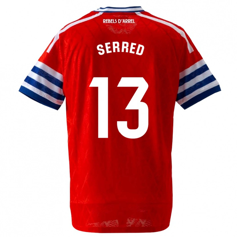 Danxen Mulher Camisola Llorenç Serred #13 Azul Real Vermelho Alternativa 2026/27 Camisa Brasil
