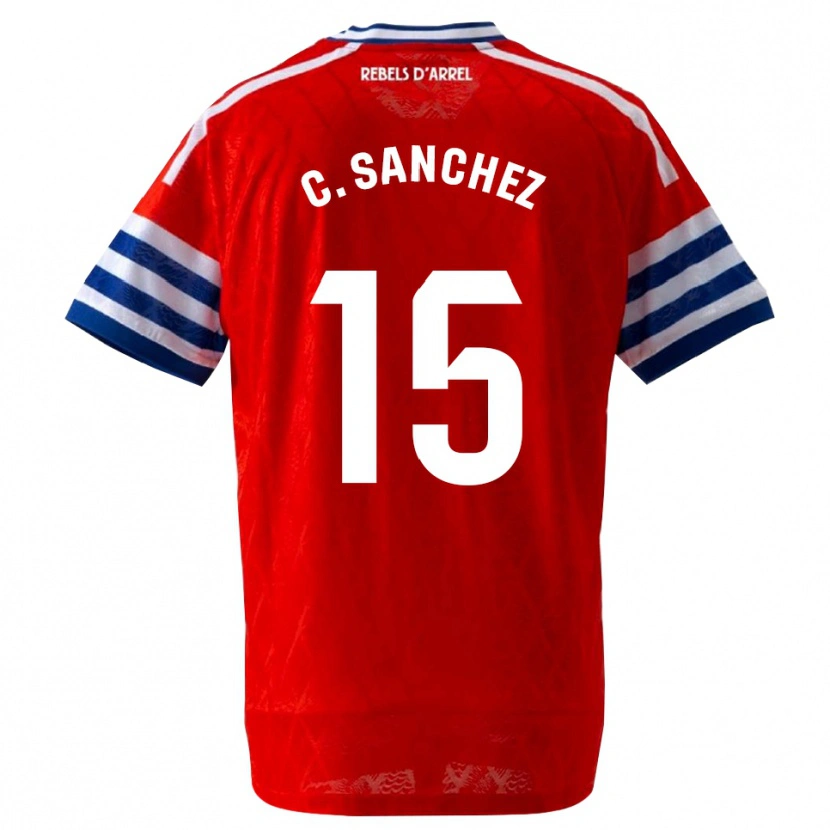 Danxen Mulher Camisola Carlos Sanchez #15 Azul Real Vermelho Alternativa 2026/27 Camisa Brasil
