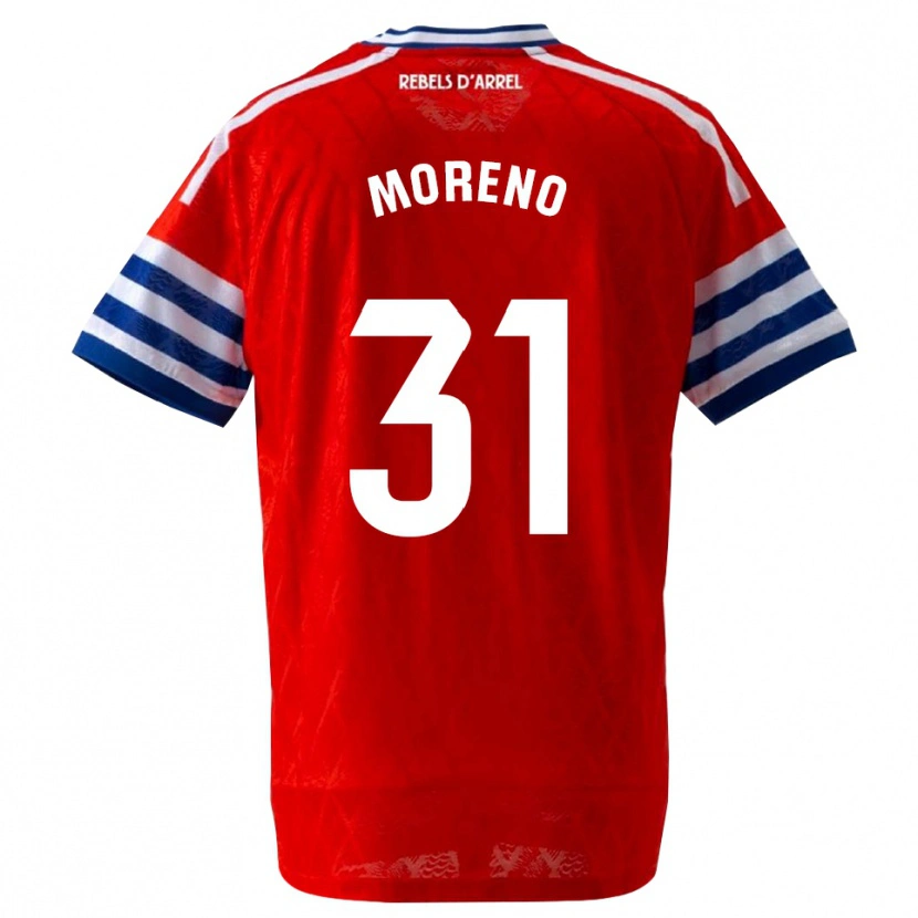 Danxen Mulher Camisola Jan Moreno #31 Azul Real Vermelho Alternativa 2026/27 Camisa Brasil