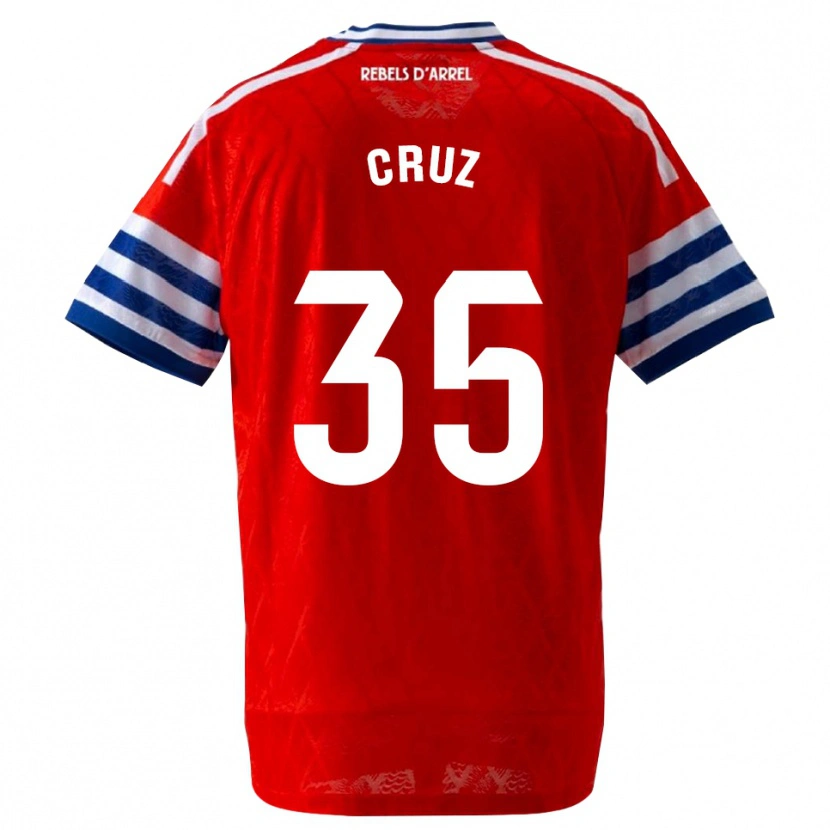 Danxen Mulher Camisola Denis Cruz #35 Azul Real Vermelho Alternativa 2026/27 Camisa Brasil