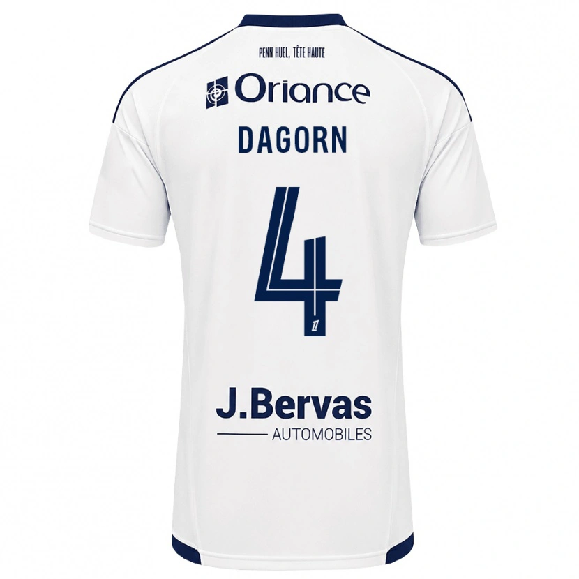 Danxen Mulher Camisola Maxime Dagorn #4 Azul Marinho Branco Alternativa 2026/27 Camisa Brasil