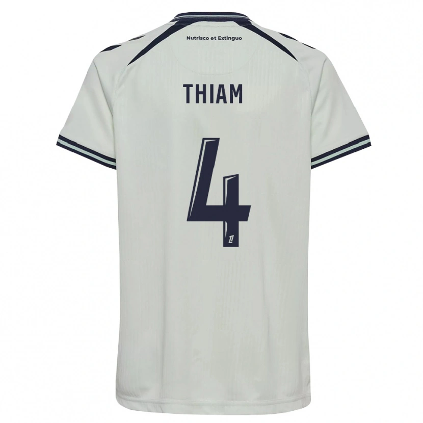 Danxen Mulher Camisola Tidjani Thiam #4 Azul Meia-Noite Branco Alternativa 2026/27 Camisa Brasil