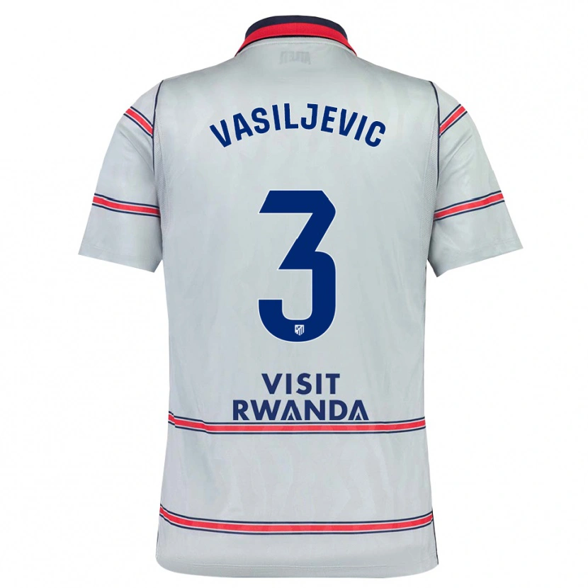 Danxen Mulher Camisola Ivan Vasiljevic #3 Cinza Vermelho Azul Marinho Terceiro 2026/27 Camisa Brasil