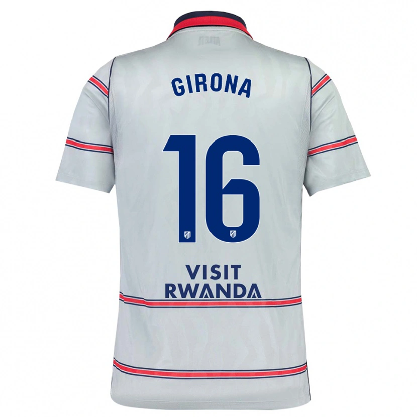 Danxen Mulher Camisola Raúl Girona #16 Cinza Vermelho Azul Marinho Terceiro 2026/27 Camisa Brasil