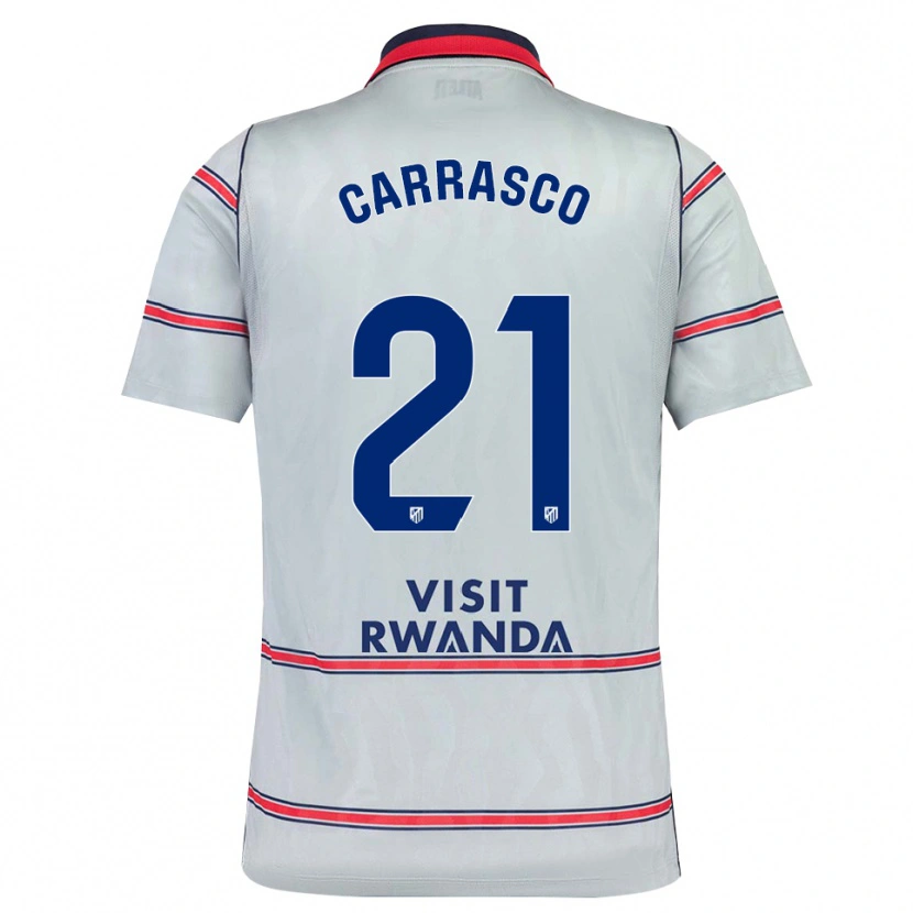 Danxen Mulher Camisola Yannick Carrasco #21 Cinza Vermelho Azul Marinho Terceiro 2026/27 Camisa Brasil