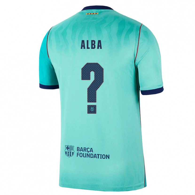 Danxen Mulher Camisola Javi Alba #0 Água Turquesa Escura Azul Real Terceiro 2026/27 Camisa Brasil