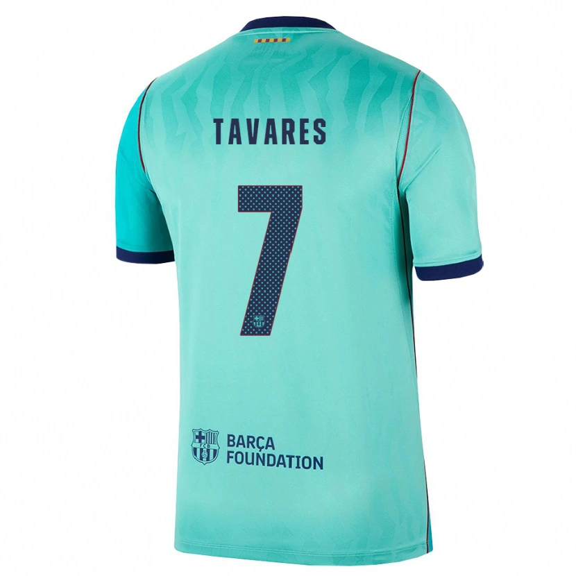 Danxen Mulher Camisola Ajay Tavares #7 Água Turquesa Escura Azul Real Terceiro 2026/27 Camisa Brasil