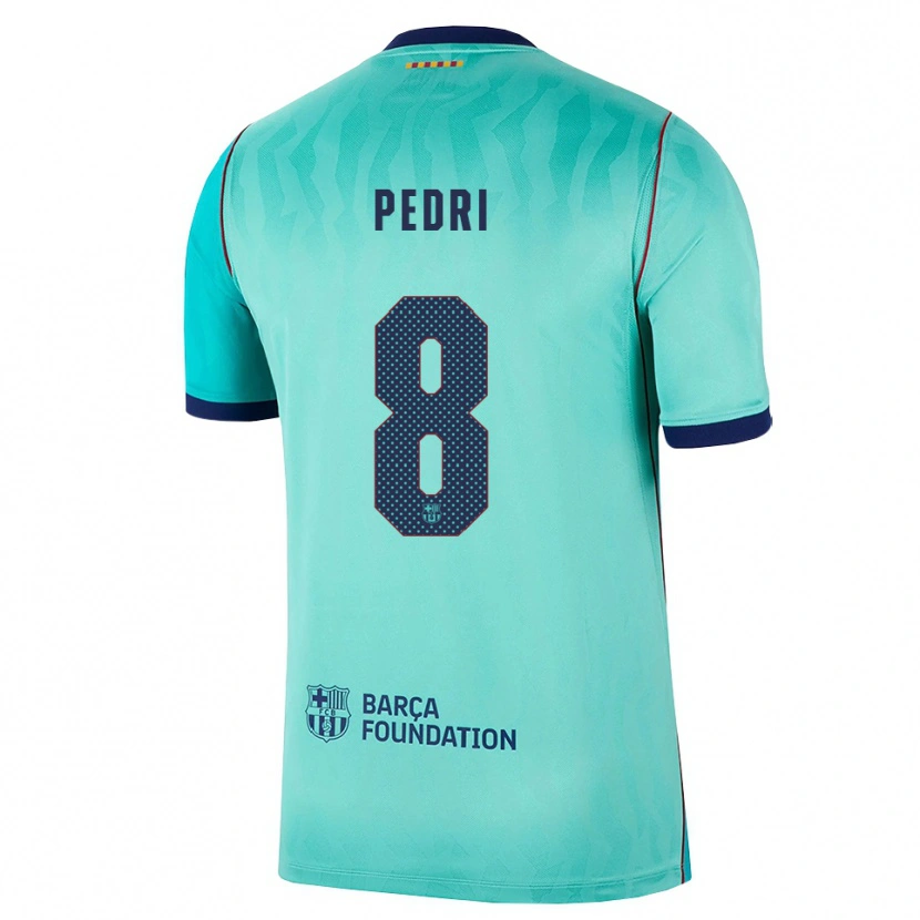 Danxen Mulher Camisola Pedro González López #8 Água Turquesa Escura Azul Real Terceiro 2026/27 Camisa Brasil
