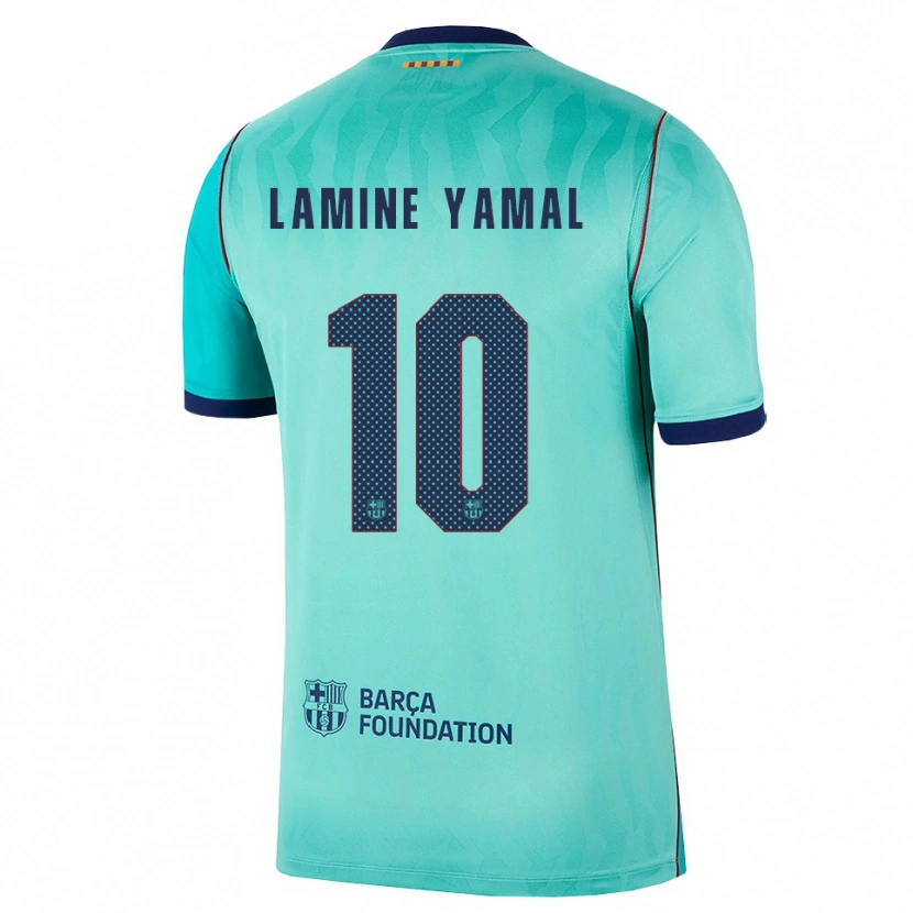 Danxen Mulher Camisola Lamine Yamal #10 Água Turquesa Escura Azul Real Terceiro 2026/27 Camisa Brasil