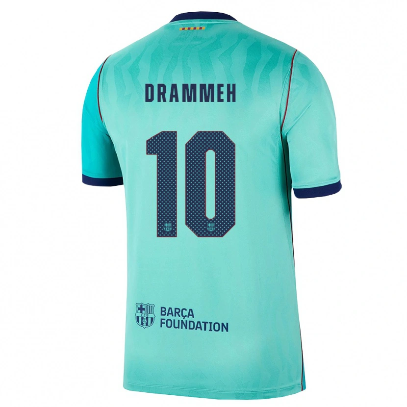 Danxen Mulher Camisola Alieu Drammeh #10 Água Turquesa Escura Azul Real Terceiro 2026/27 Camisa Brasil