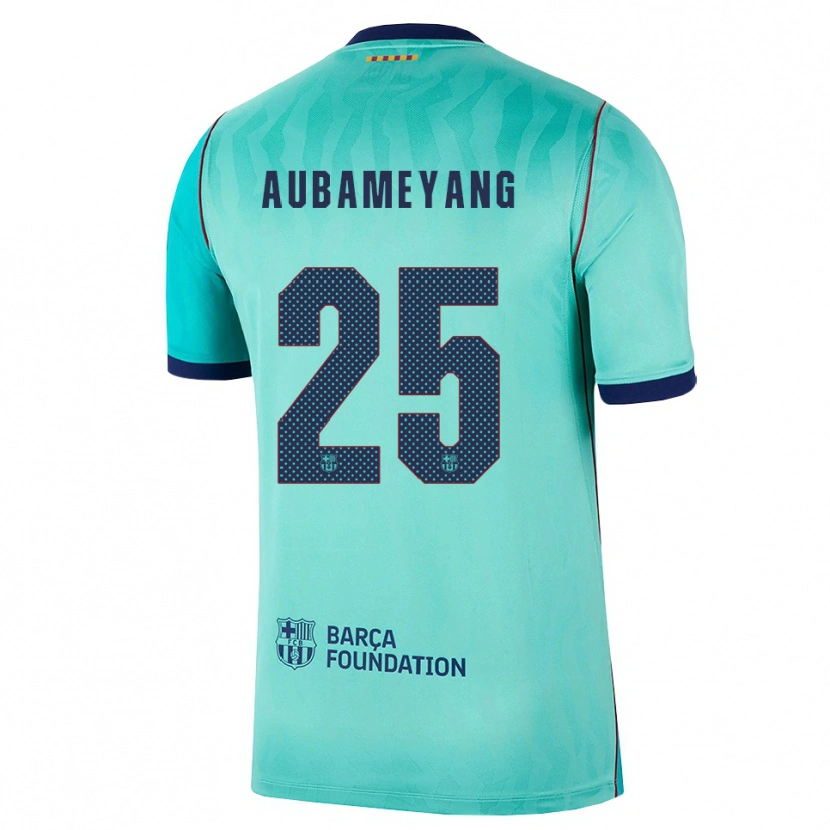 Danxen Mulher Camisola Pierre Emerick Aubameyang #25 Água Turquesa Escura Azul Real Terceiro 2026/27 Camisa Brasil