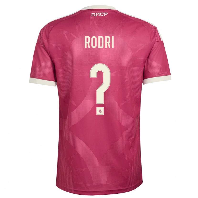 Danxen Mulher Camisola Rodri #0 Vermelho Pálido Violeta Branco Terceiro 2026/27 Camisa Brasil
