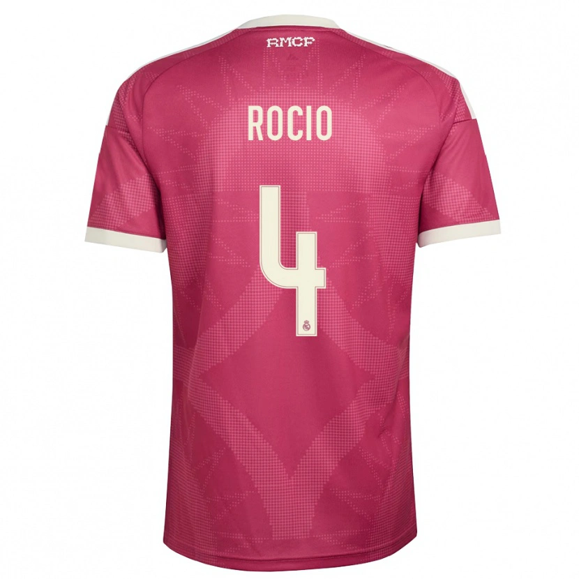 Danxen Mulher Camisola Rocio Galvez #4 Vermelho Pálido Violeta Branco Terceiro 2026/27 Camisa Brasil