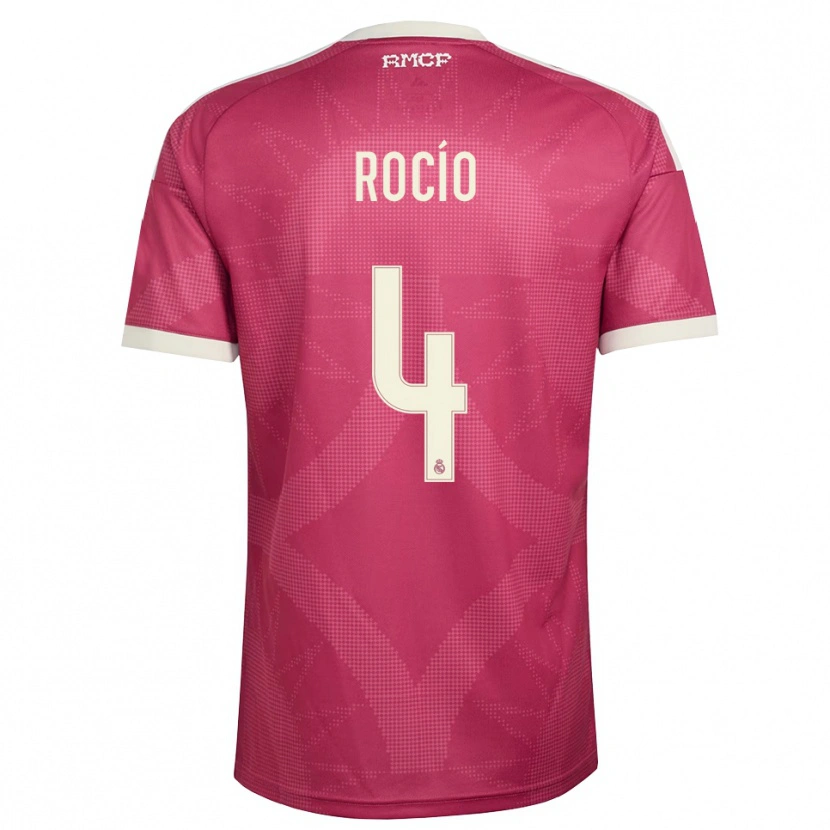 Danxen Mulher Camisola Rocío Gálvez #4 Vermelho Pálido Violeta Branco Terceiro 2026/27 Camisa Brasil