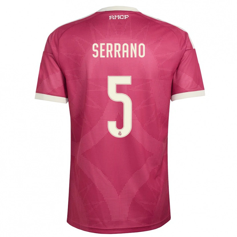 Danxen Mulher Camisola Manu Serrano #5 Vermelho Pálido Violeta Branco Terceiro 2026/27 Camisa Brasil