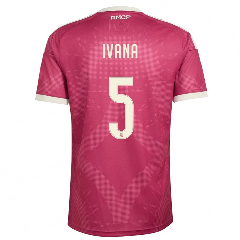 Danxen Mulher Camisola Ivana Andres #5 Vermelho Pálido Violeta Branco Terceiro 2026/27 Camisa Brasil