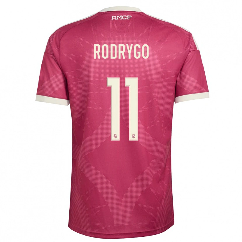 Danxen Mulher Camisola Rodrygo Silva De Goes #11 Vermelho Pálido Violeta Branco Terceiro 2026/27 Camisa Brasil