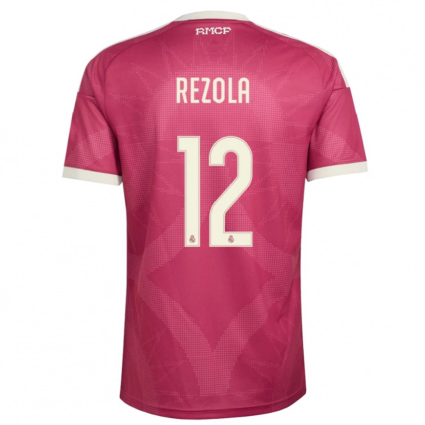Danxen Mulher Camisola Manex Rezola #12 Vermelho Pálido Violeta Branco Terceiro 2026/27 Camisa Brasil