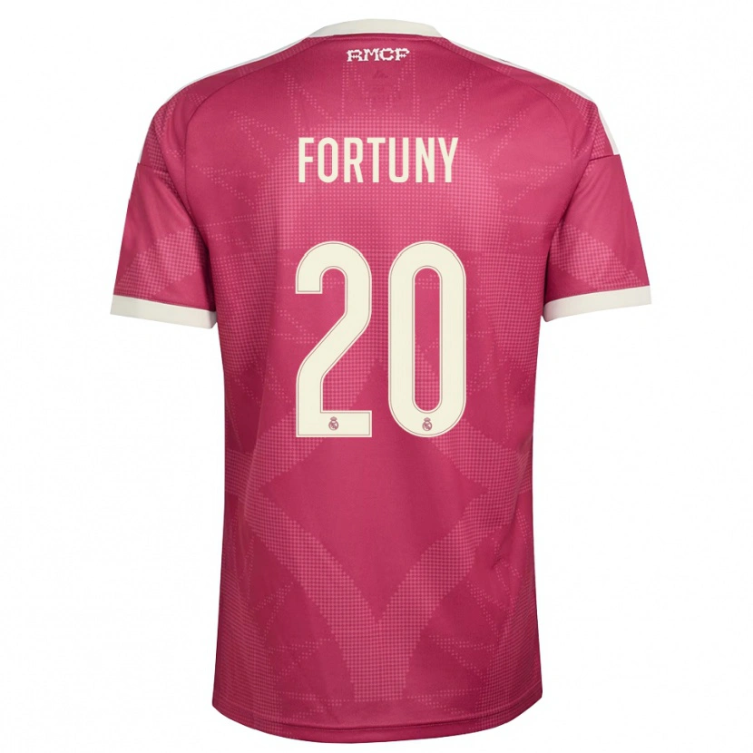 Danxen Mulher Camisola Pol Fortuny #20 Vermelho Pálido Violeta Branco Terceiro 2026/27 Camisa Brasil