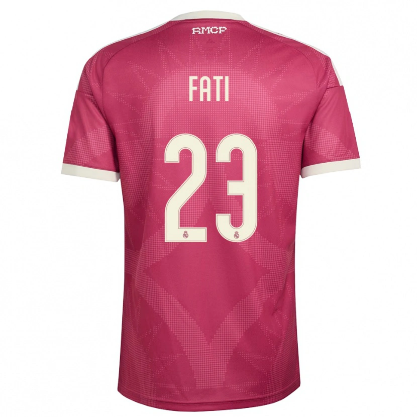 Danxen Mulher Camisola Lamini Fati #23 Vermelho Pálido Violeta Branco Terceiro 2026/27 Camisa Brasil
