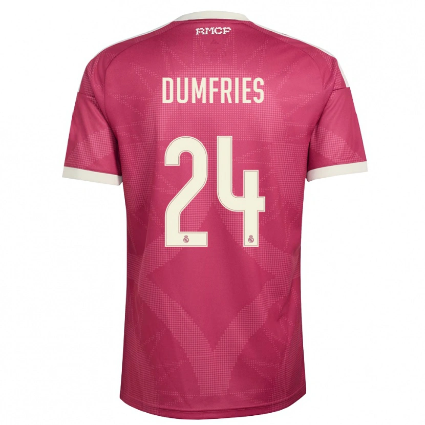 Danxen Mulher Camisola Denzel Dumfries #24 Vermelho Pálido Violeta Branco Terceiro 2026/27 Camisa Brasil
