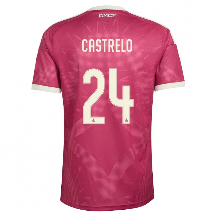 Danxen Mulher Camisola Gabri Castrelo #24 Vermelho Pálido Violeta Branco Terceiro 2026/27 Camisa Brasil
