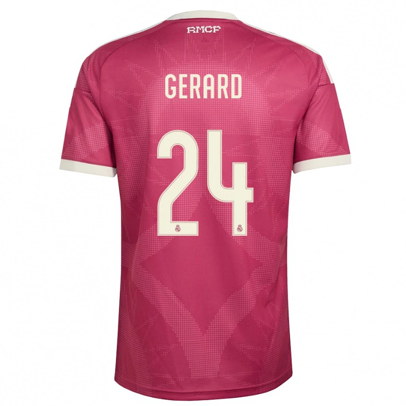 Danxen Mulher Camisola Meline Gerard #24 Vermelho Pálido Violeta Branco Terceiro 2026/27 Camisa Brasil
