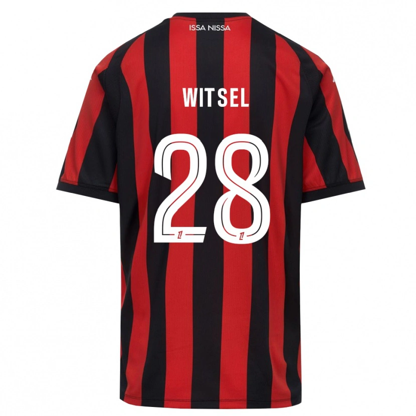 Danxen Criança Camisola Axel Witsel #28 Vermelho Preto Branco Principal 2026/27 Camisa Brasil