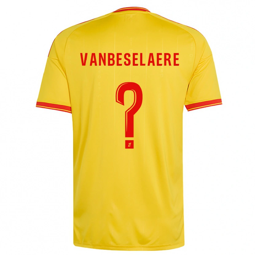 Danxen Criança Camisola Emmanuel Vanbeselaere #0 Dourado Laranja Vermelho Principal 2026/27 Camisa Brasil