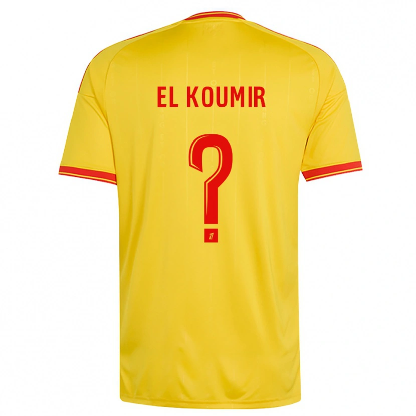 Danxen Criança Camisola Kaïna El Koumir #0 Dourado Laranja Vermelho Principal 2026/27 Camisa Brasil