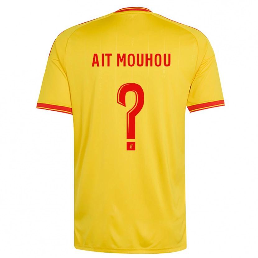 Danxen Criança Camisola Nassim Ait Mouhou #0 Dourado Laranja Vermelho Principal 2026/27 Camisa Brasil