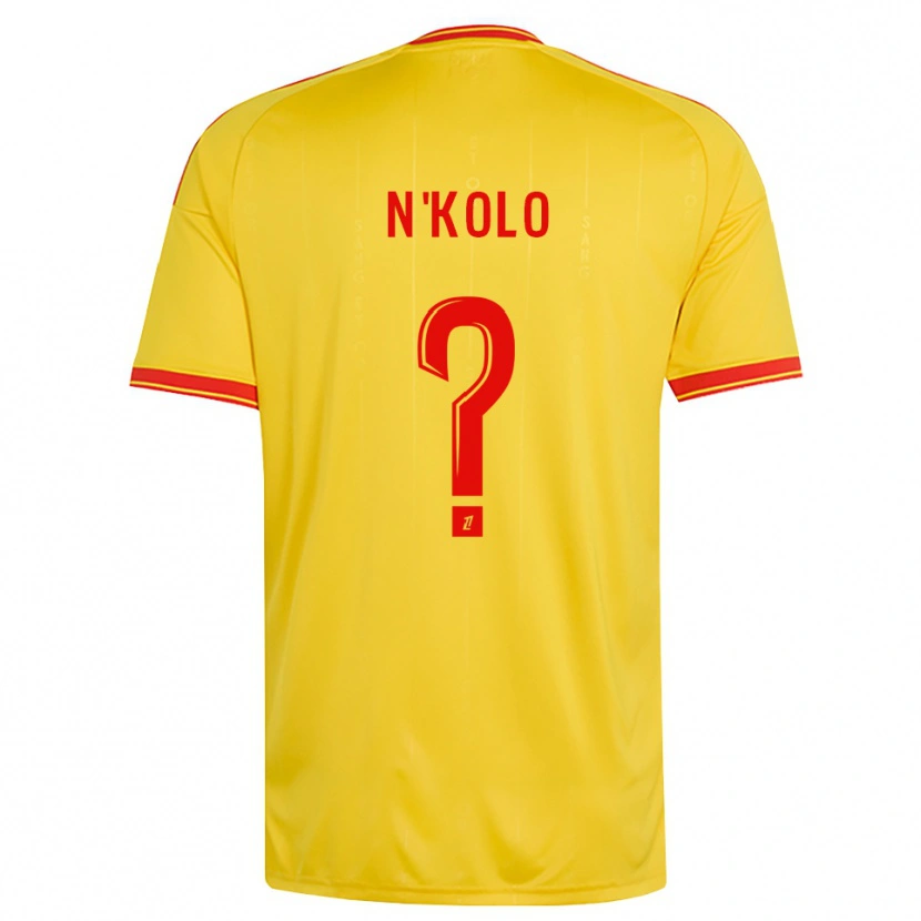 Danxen Criança Camisola Pierre N'kolo #0 Dourado Laranja Vermelho Principal 2026/27 Camisa Brasil