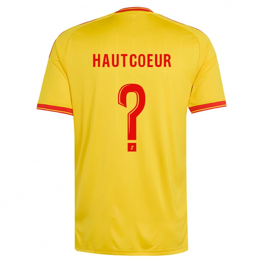 Danxen Criança Camisola Agathe Hautcoeur #0 Dourado Laranja Vermelho Principal 2026/27 Camisa Brasil