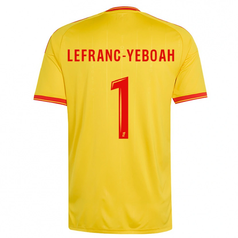 Danxen Criança Camisola Daïvy Lefranc-Yeboah #1 Dourado Laranja Vermelho Principal 2026/27 Camisa Brasil