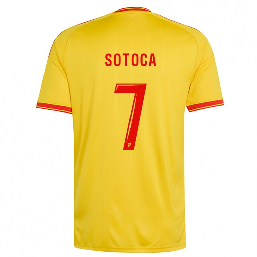 Danxen Criança Camisola Florian Sotoca #7 Dourado Laranja Vermelho Principal 2026/27 Camisa Brasil