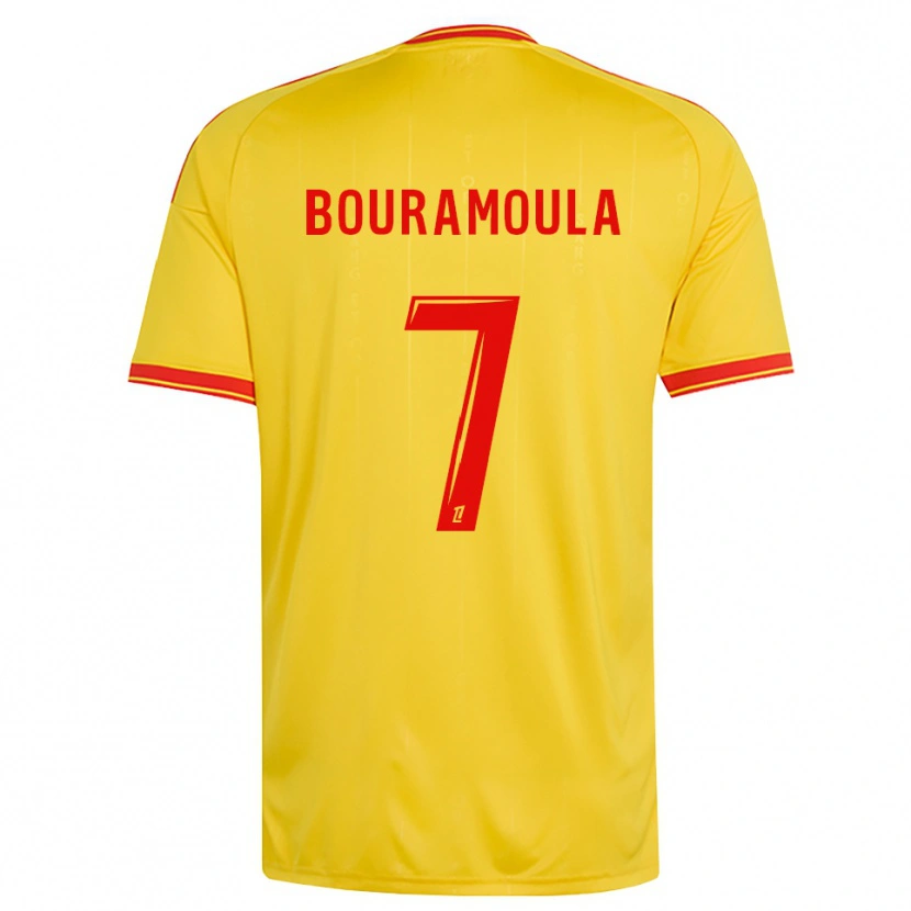 Danxen Criança Camisola Ilies Bouramoula #7 Dourado Laranja Vermelho Principal 2026/27 Camisa Brasil